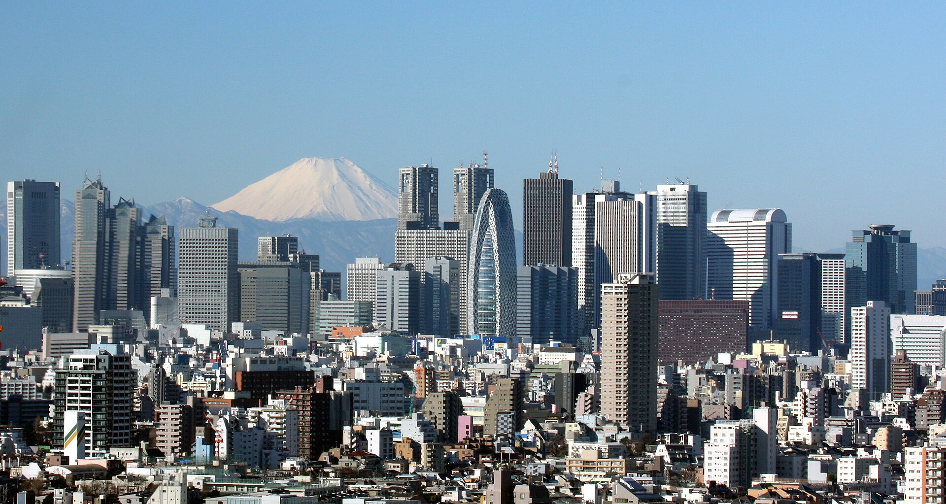 東京・新宿の高層オフィス街を望む参考画像